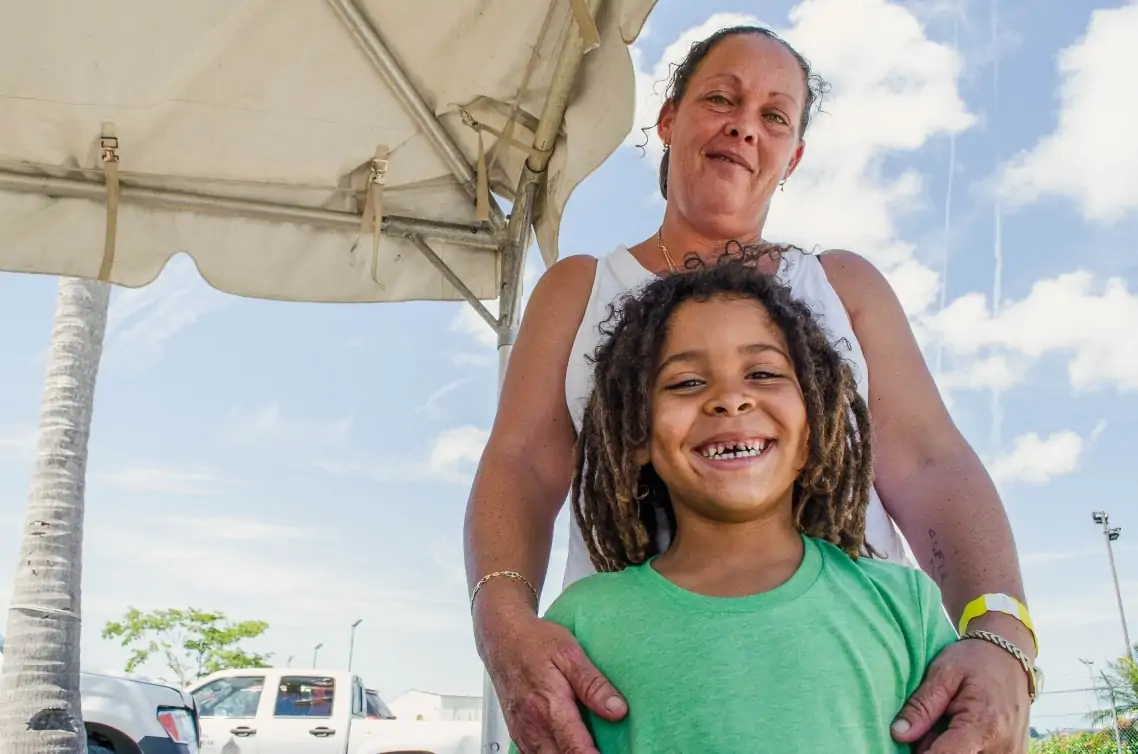 Mother and son receive medical care in Hope Town