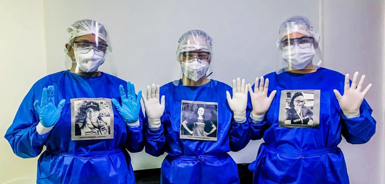 Americares Magdalena clinic staff in protective gear during COVID pandemic