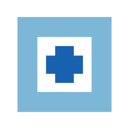 The graphic medical cross by Americares.