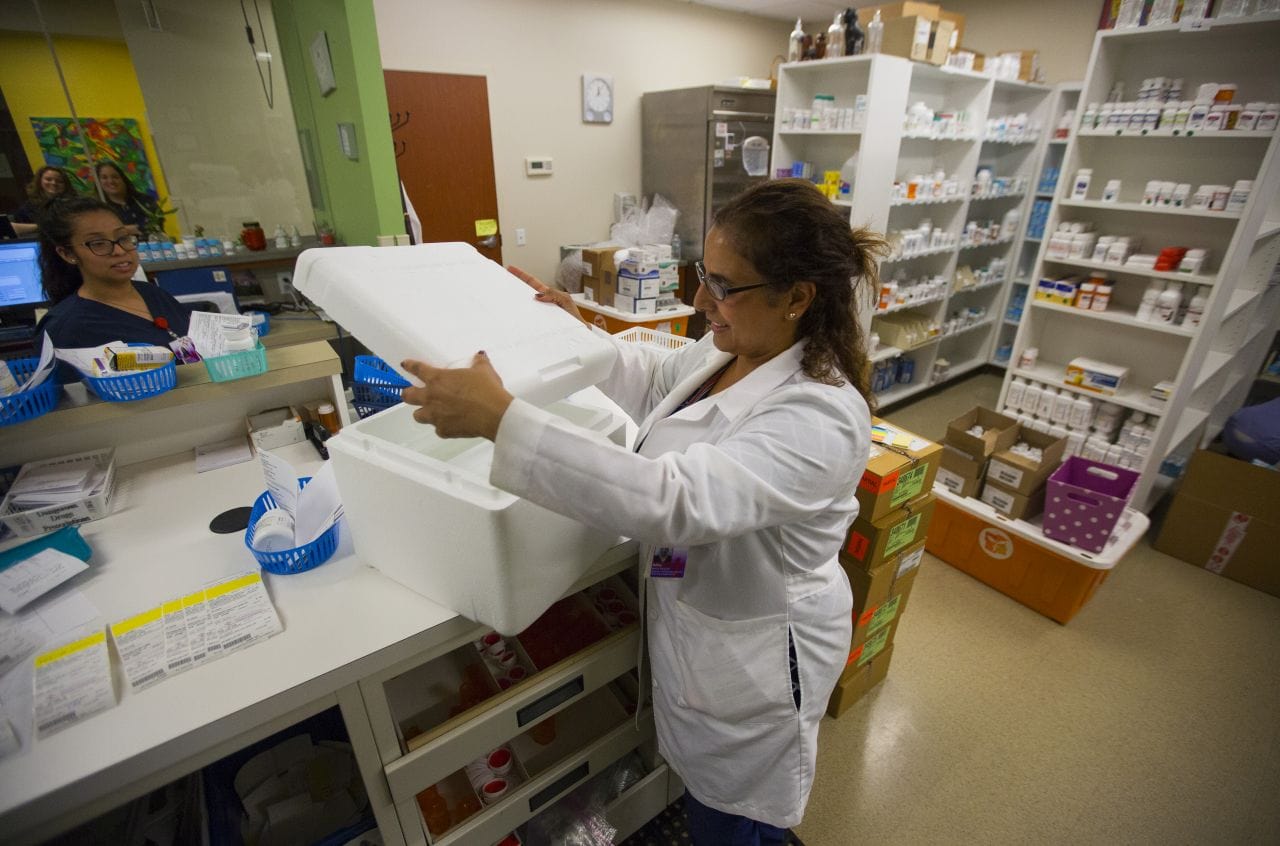 Medicines being preserved in cooler