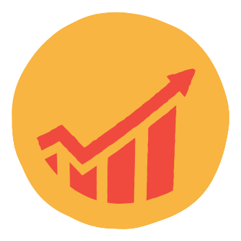 graphic image of a graph with an arrow showing an upward trend