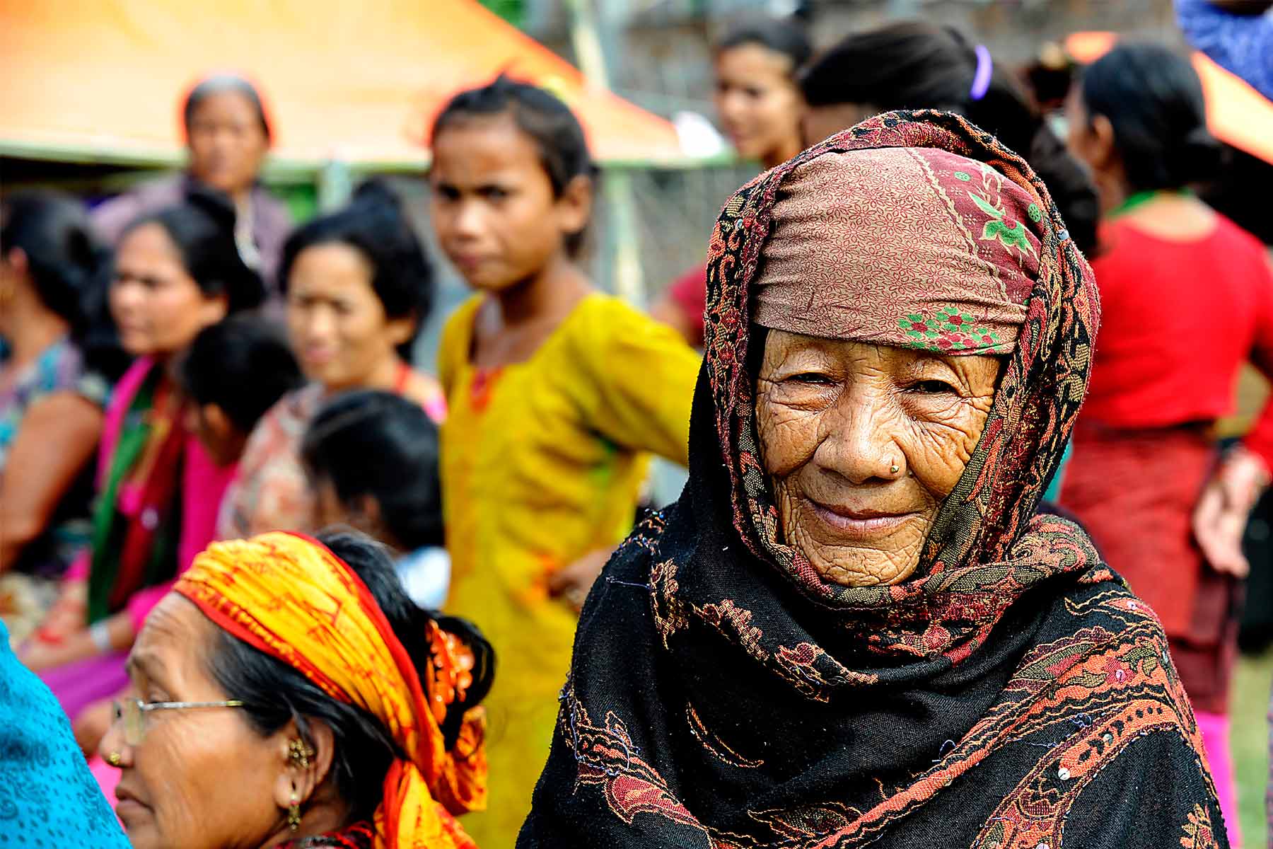 an Elderly Nepalese woman